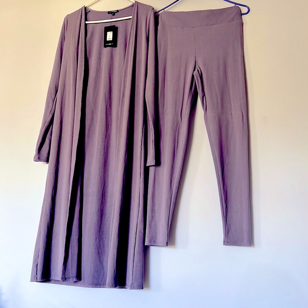 Light purple tights with pull over